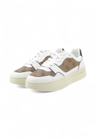 GUESS Sneakers Uomo Bianco Marrone FMJWIILEA12-AI26-BEIBR