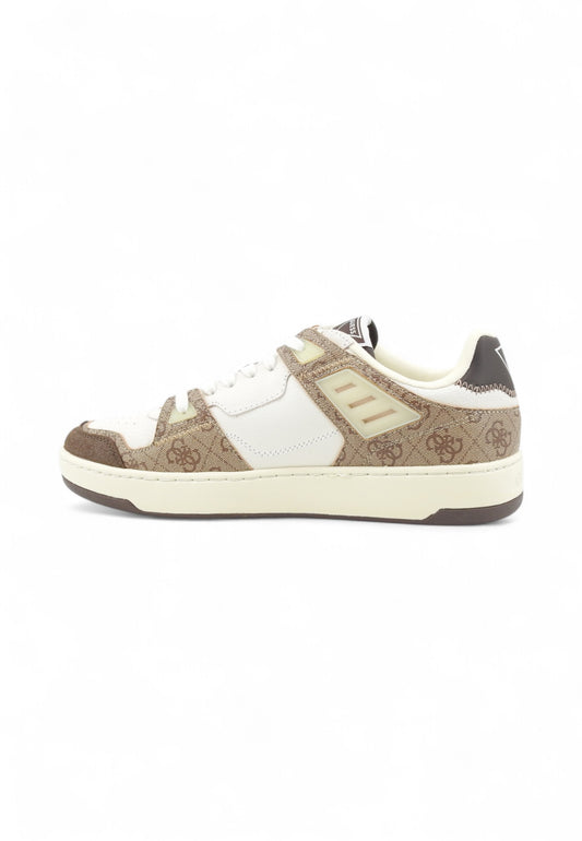 GUESS Sneakers Uomo Bianco Marrone FMJVINLEL12-AI26-WHIBE