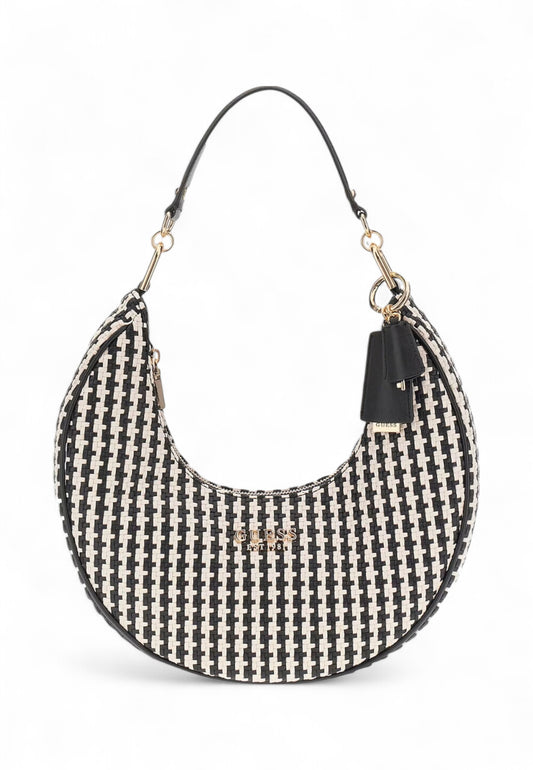 GUESS Borsa A Spalla Donna Nero Beige HWWG9631020-AI26-BML