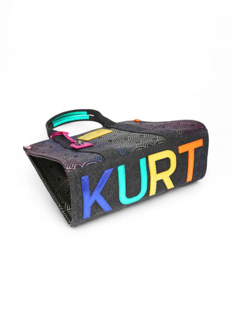KURT GEIGER Borsa A Mano Donna Nero Viola Multicolor 9544709609-AI26