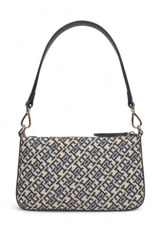 TOMMY HILFIGER Borsa A Spalla Donna Beige Blu Nero AW0AW17828-AI26-DW6