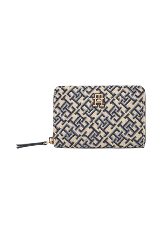 TOMMY HILFIGER Portafogli Donna Beige Blu Nero AW0AW17479-AI26-DW6