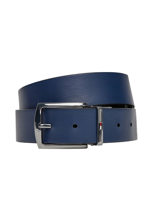 TOMMY HILFIGER Cintura Uomo Reversibile Nero Blu AM0AM13012-AI26-C7G