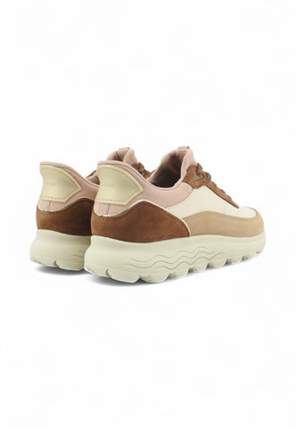 GEOX Sneakers Donna Beige Marrone Rosa D567MB8522-AI26-C1SL6