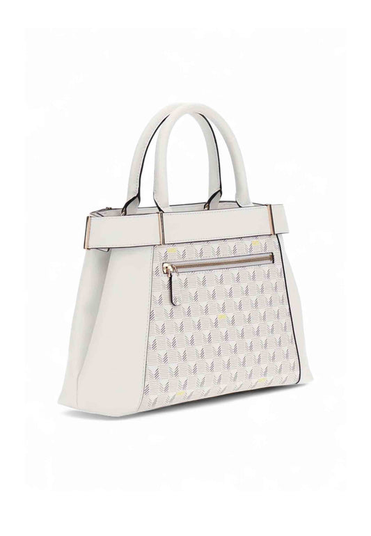 GUESS Borsa A Mano Donna Bianco Grigio Beige HWJT8681060-AI26-STL