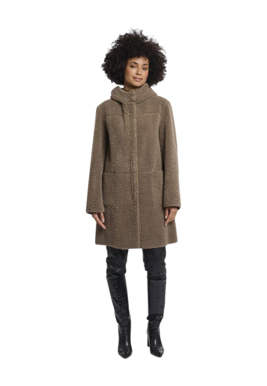 RINO&PELLE Giacca Cappotto Reversibile Donna Beige Alina.7002511-AI26-Toffee
