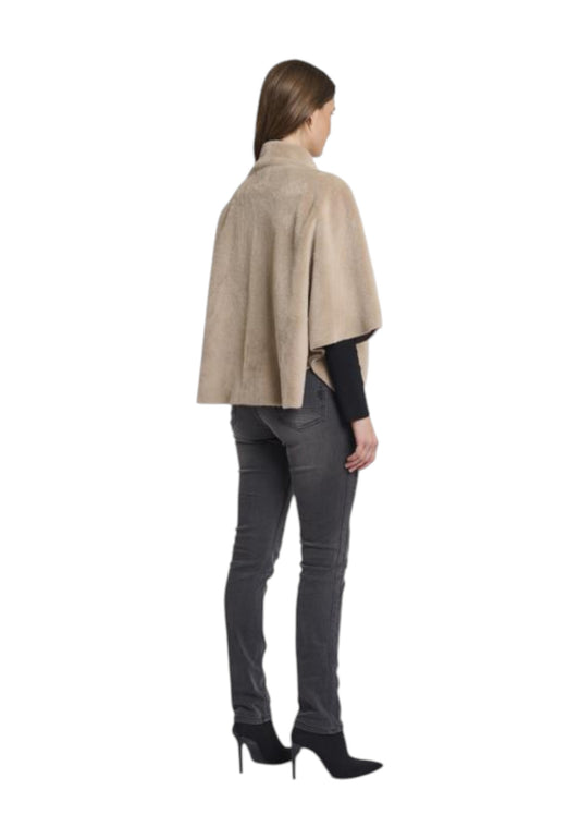RINO&PELLE Giacca Poncho Donna Beige Dewi.7002511-AI26-Oat