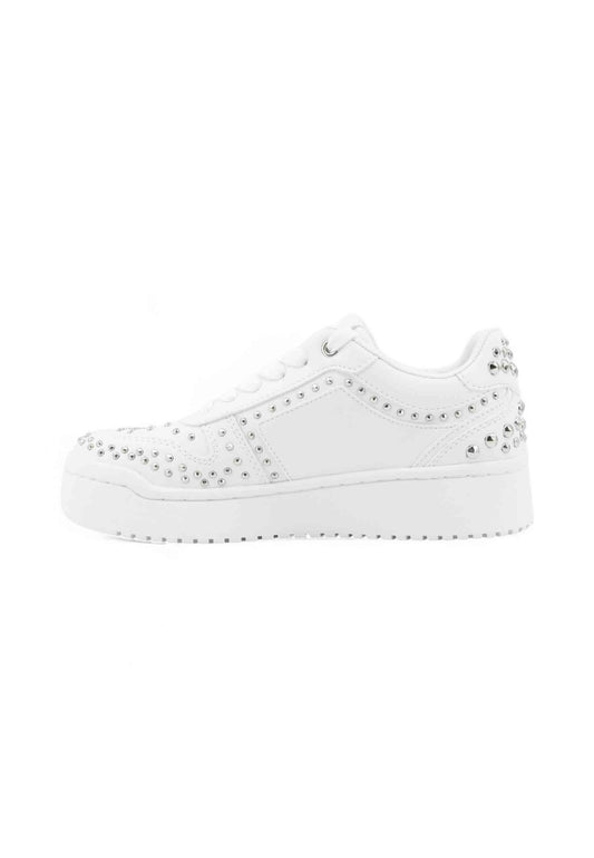 GUESS Sneakers Donna Bianco Borchie FLFMGNELE12-AI26-WHITE