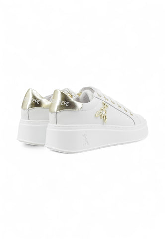 PATRIZIA PEPE Sneakers Donna Bianco Oro PJ903.27-AI26