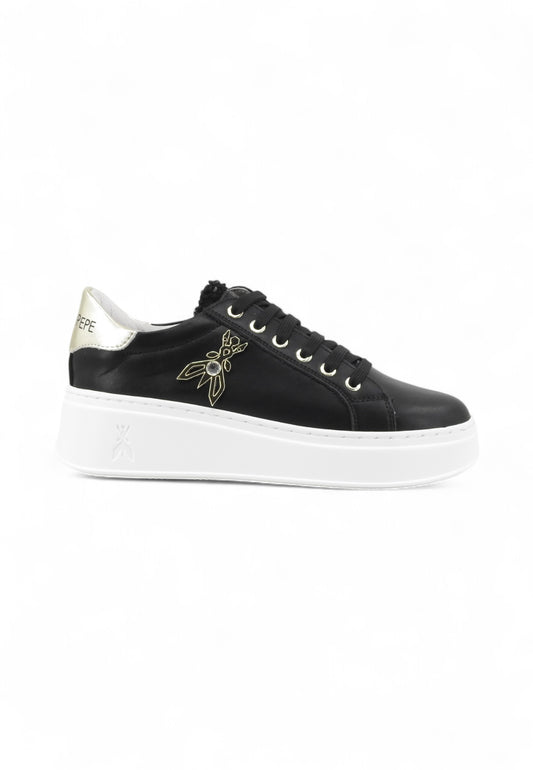PATRIZIA PEPE Sneakers Donna Nero Oro PJ903.31-AI26