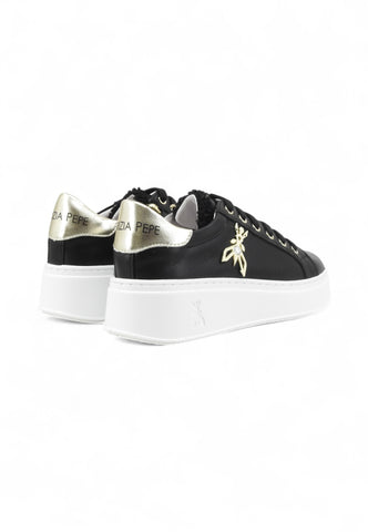 PATRIZIA PEPE Sneakers Donna Nero Oro PJ903.31-AI26