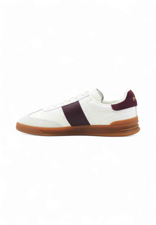 POLO RALPH LAUREN Sneakers Uomo Bianco Bordeaux 809973706003-AI26