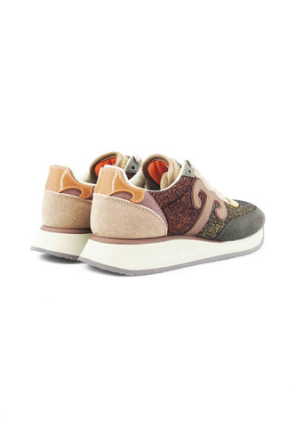 WUSHU Sneakers Donna Rosa Grigio Glitter 100025-000016-AI26