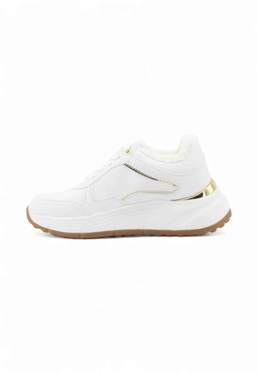 GUESS Sneakers Donna Bianco Oro FLFRREELE12-AI26-WHIPL