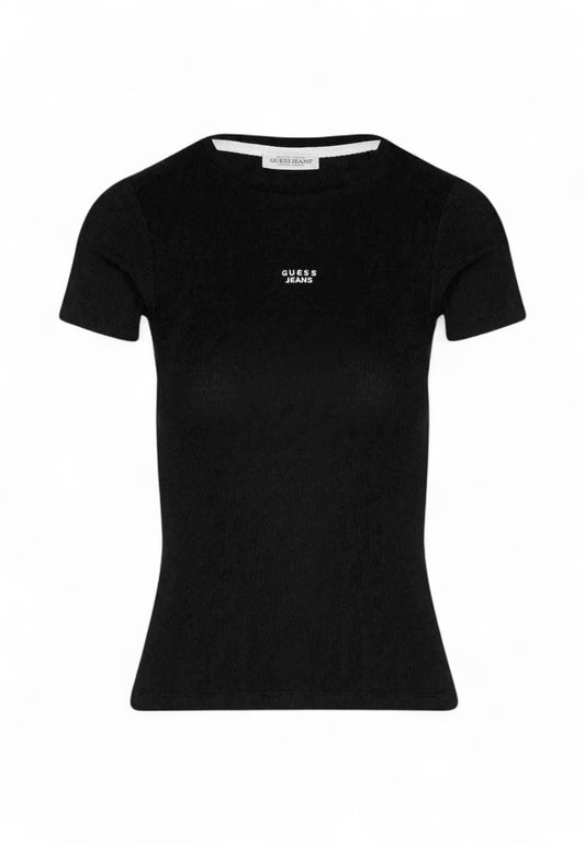 GUESS T-Shirt Donna Nero Bianco W5BP45KA0H1-AI26-JBLK