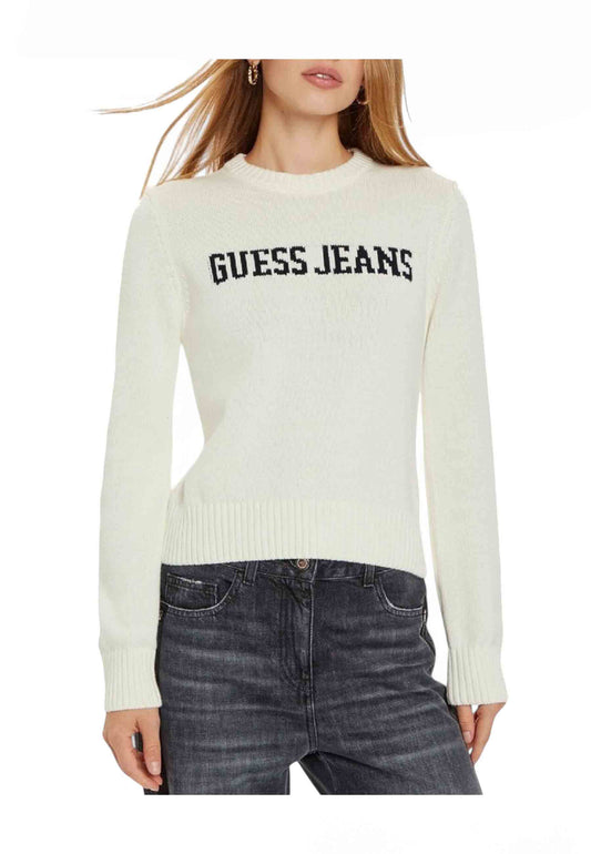GUESS Maglione Donna Bianco Nero W4BR10Z3HM1-AI26-G293