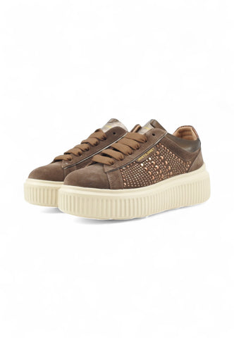JANET Sneakers Donna Marrone Strass J-401-AI26-K7