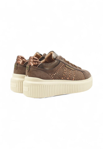 JANET Sneakers Donna Marrone Strass J-401-AI26-K7