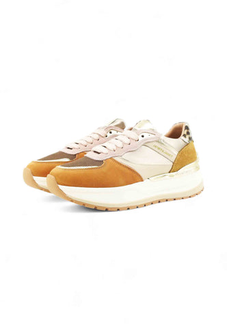 JANET Sneakers Donna Beige Rosa Oro J-411-AI26-K7