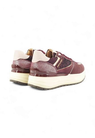 JANET Sneakers Donna Bordeaux Rosa J-410-AI26-K6