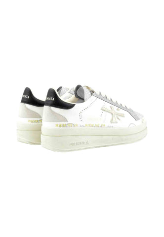 PREMIATA Sneakers Donna Bianco Argento Glitter CLAUDIA-AI26-VAR 7756