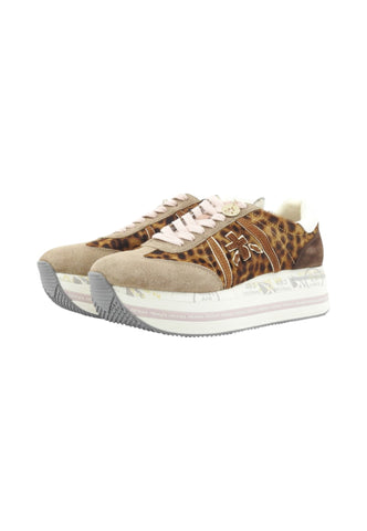 PREMIATA Sneakers Donna Beige Marrone Animalier BETH-AI26-VAR 7741