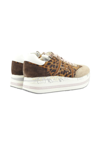 PREMIATA Sneakers Donna Beige Marrone Animalier BETH-AI26-VAR 7741