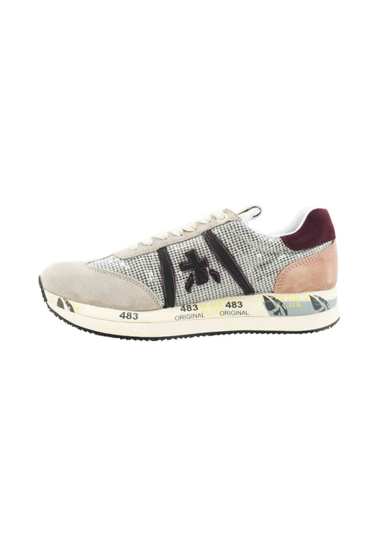 PREMIATA Sneakers Donna Grigio Bordeaux Paillettes CONNY-AI26-VAR 7690