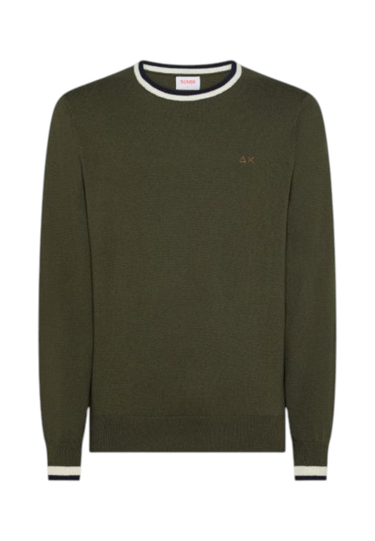 SUN68 Maglione Uomo Verde K45145-AI26-74
