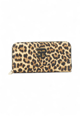 ERMANNO SCERVINO Portafogli Donna Animalier Nero Beige 12600389-AI26-3203