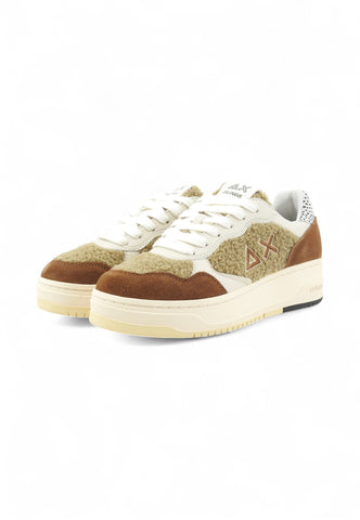 SUN68 Sneakers Donna Beige Marrone Bianco Z45245-AI26-16