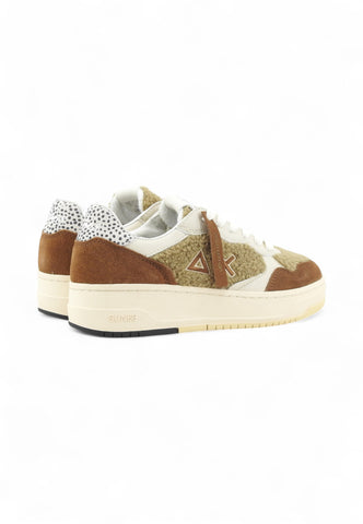 SUN68 Sneakers Donna Beige Marrone Bianco Z45245-AI26-16