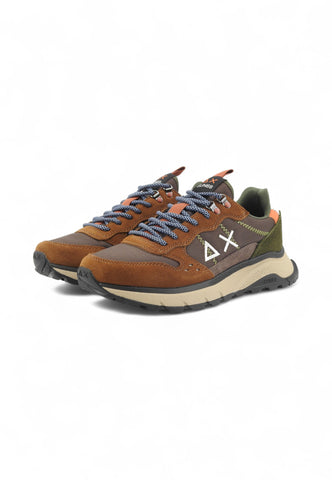 SUN68 Sneakers Uomo Marrone Verde Z45130-AI26-08