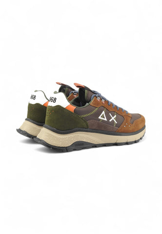 SUN68 Sneakers Uomo Marrone Verde Z45130-AI26-08