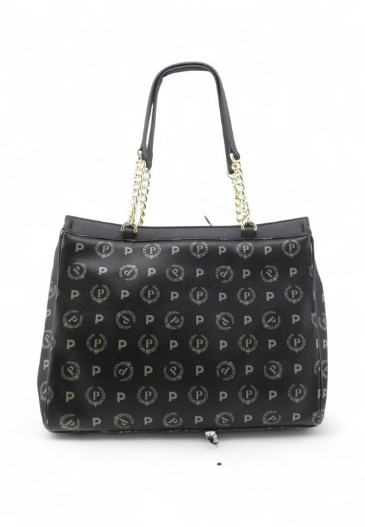 POLLINI Borsa Shopper Donna Nero Beige TE8541PP0NQ2C00A-AI26