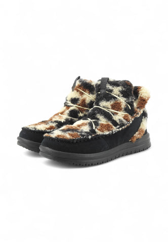 HEY DUDE Stivaletti Donna Nero Marrone HD.42031-AI26-0PE