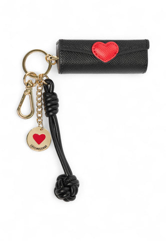 LOVE MOSCHINO Portachiavi Portamonete Donna Nero Rosso JC5400PP0NLR000A-AI26