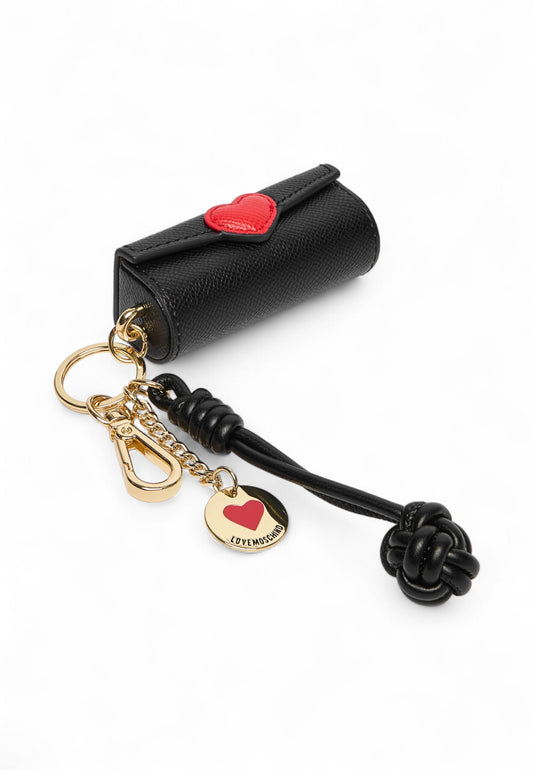 LOVE MOSCHINO Portachiavi Portamonete Donna Nero Rosso JC5400PP0NLR000A-AI26