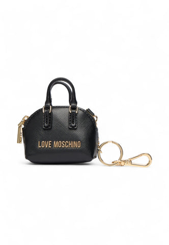 LOVE MOSCHINO Portachiavi Portamonete Donna Nero Oro JC5412PP0NKZ0000-AI26