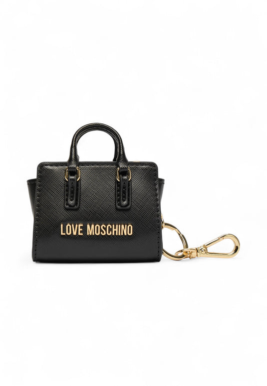 LOVE MOSCHINO Portachiavi Portamonete Donna Nero Oro JC5411PP0NKZ0000-AI26