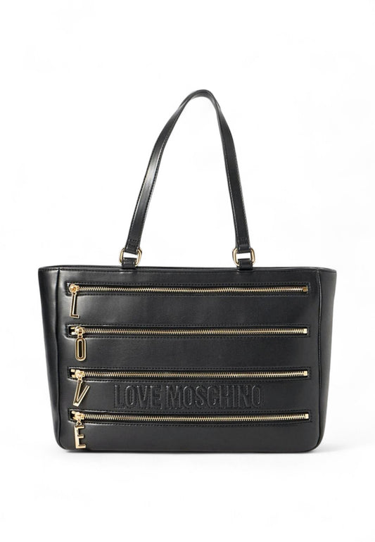 LOVE MOSCHINO Borsa Shopper Donna Nero Oro JC4342PP0NKA0000-AI26