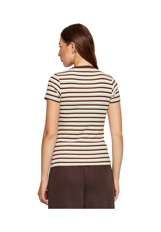 GUESS T-Shirt Donna Beige Marrone W5BP52KA0H1-AI26-S19F