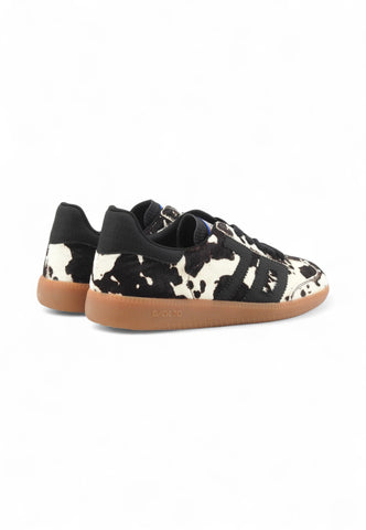 BACK70 Sneakers Donna Nero Bianco Animalier 108005-000118-AI26