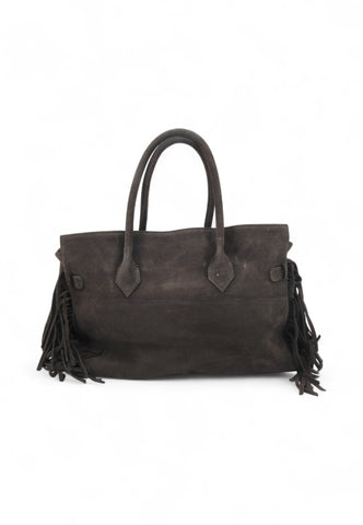 VIA MILANO 21 Elisa Borsa Shopper Donna Marrone Frange ELISATDM-AI26