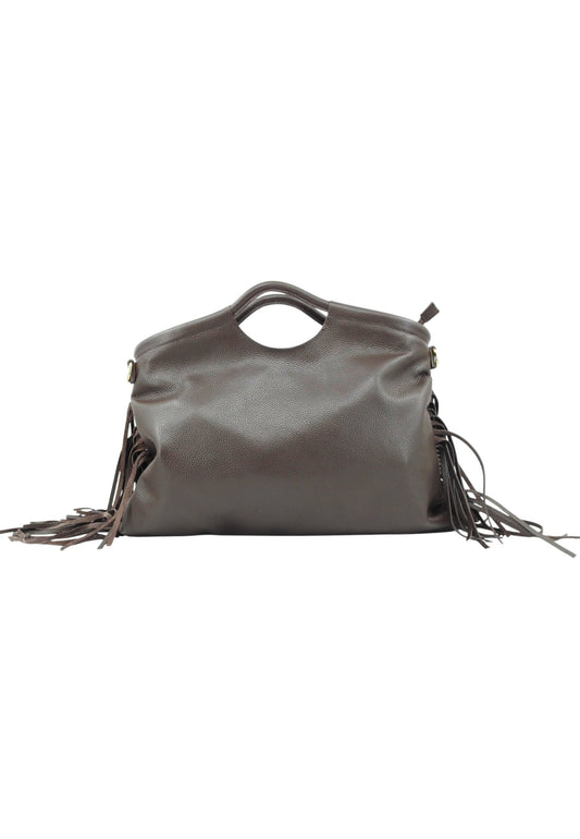 VIA MILANO 21 Serena Borsa A Mano Donna Marrone Frange SERENATDM-AI26