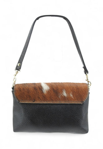 VIA MILANO Giada Borsa A Mano Donna Nero Marrone Animalier GIADANM-AI26