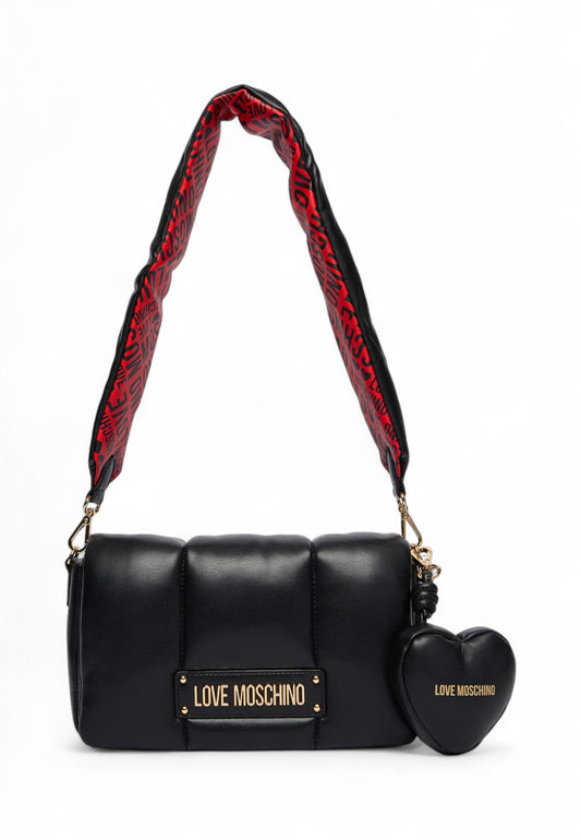 LOVE MOSCHINO Borsa A Spalla Donna Nero Rosso JC4318PP0NKM100A-AI26