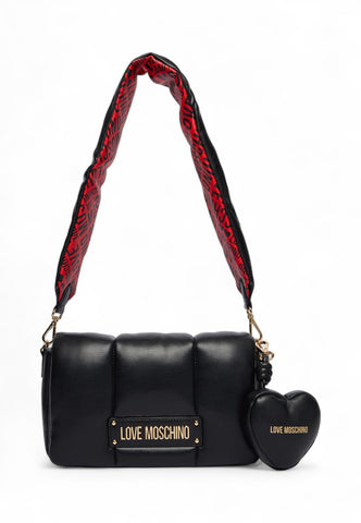 LOVE MOSCHINO Borsa A Spalla Donna Nero Rosso JC4318PP0NKM100A-AI26