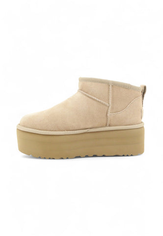 UGG W Classic Ultra Mini Platform Stivaletti Donna Beige W1135092-SAN-AI26