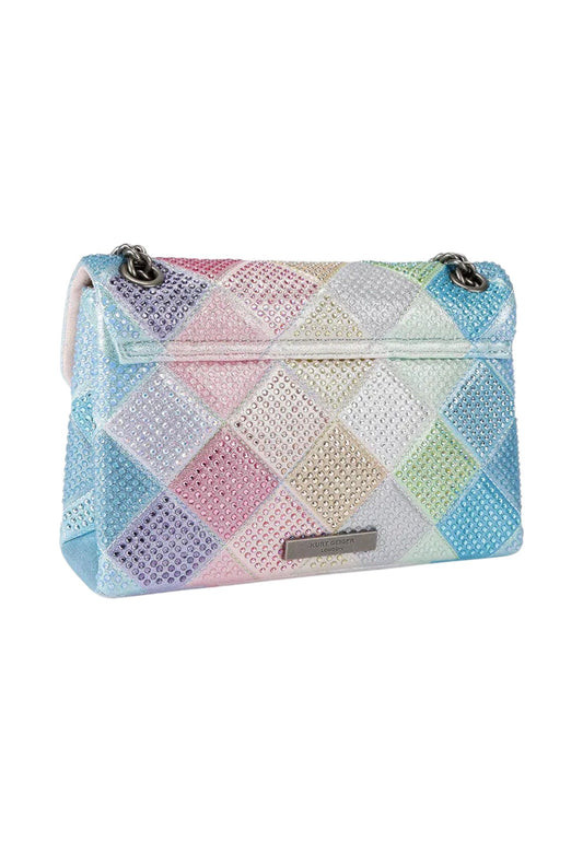 KURT GEIGER Borsa Tracolla Donna Azzurro Rosa Multicolor Strass 5375499609-PE26